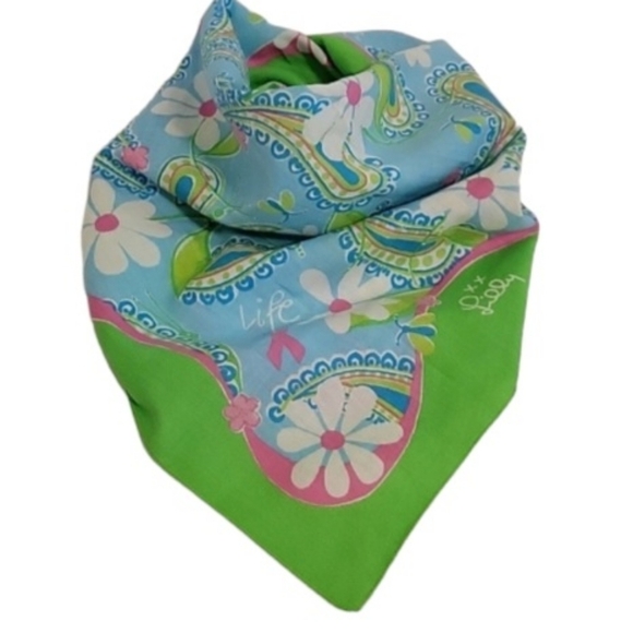 Lilly Pulitzer Accessories - Lilly Pulitzer Ford Breast Cancer Awareness Scarf